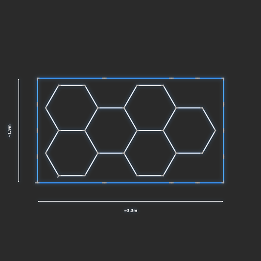 ULTRABEAM LED Light Kit Hex Classic 3.1x1.7m 168W — Blue