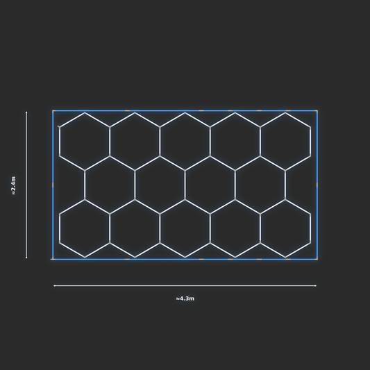 ULTRABEAM LED Light Kit Hex Classic 2.4x4.1m 342W — Blue