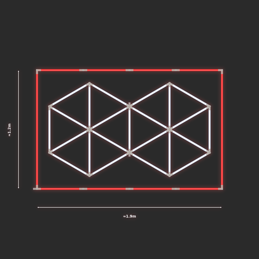 ULTRABEAM LED Light Kit Hex Subdivided 1.7x1m 138W — Red