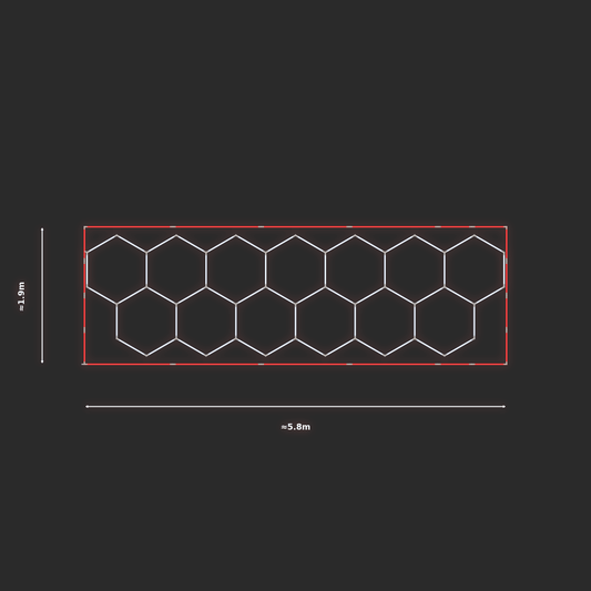 ULTRABEAM LED Light Kit Hex Classic 1.7x5.7m 330W — Red