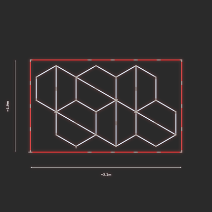 ULTRABEAM LED Light Kit Hex Alternating 2.9x1.7m 234W — Red