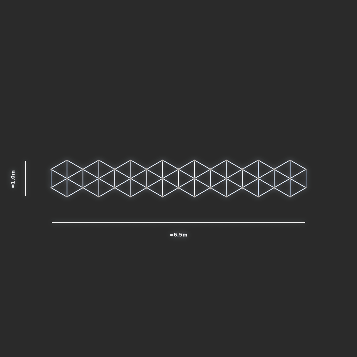 ULTRABEAM LED Light Kit Hex Subdivided 6.5x1m 534W — None