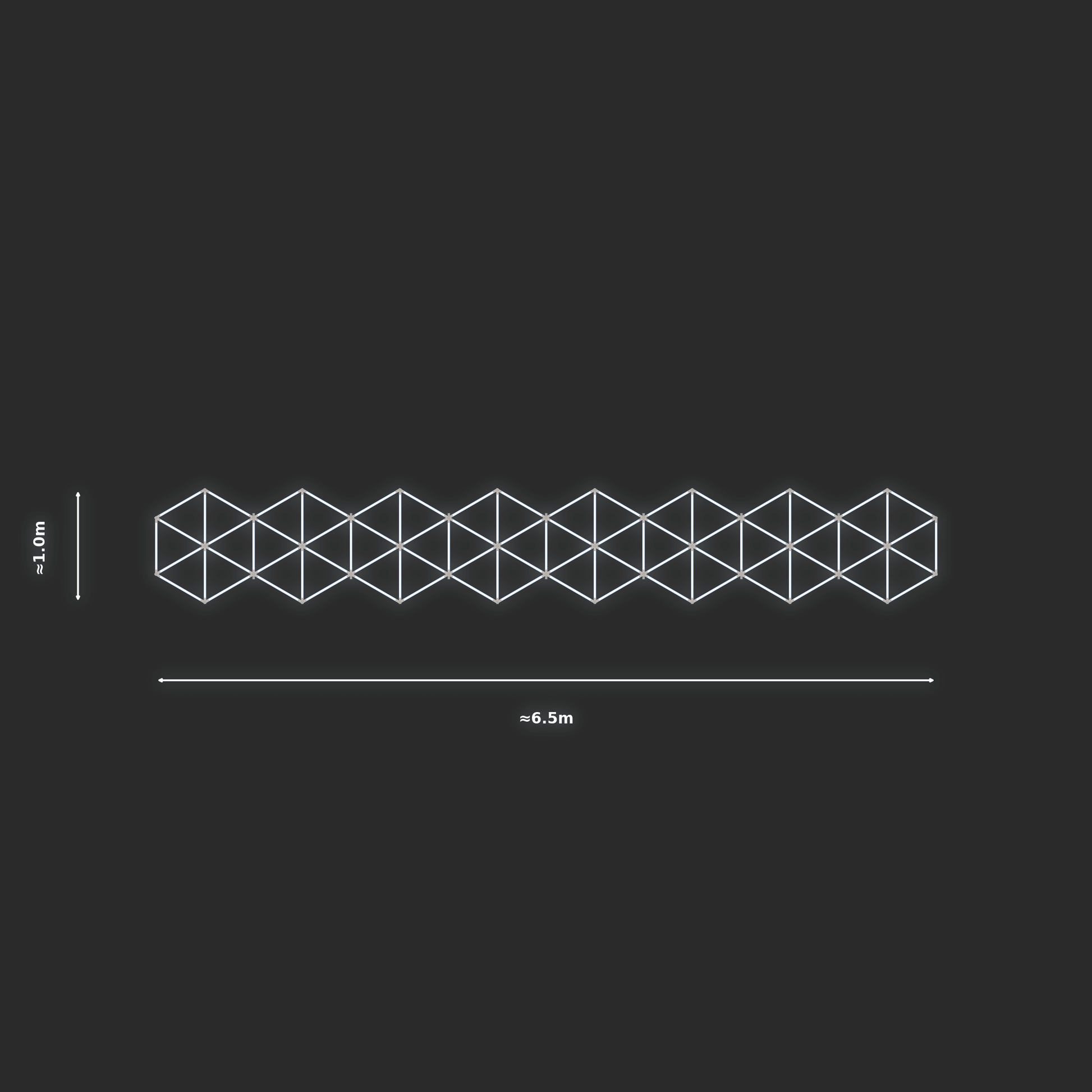 ULTRABEAM LED Light Kit Hex Subdivided 6.5x1m 534W — None
