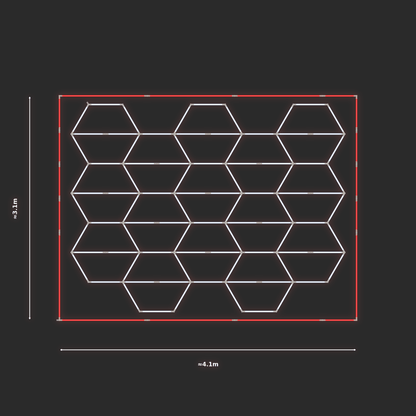 ULTRABEAM LED Light Kit Hex Vertical 2.9x3.8m 540W — Red