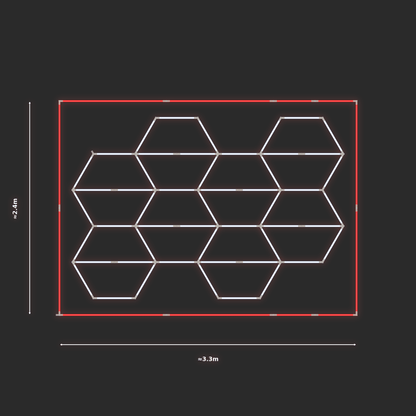 ULTRABEAM LED Light Kit Hex Vertical 2.1x3.1m 306W — Red