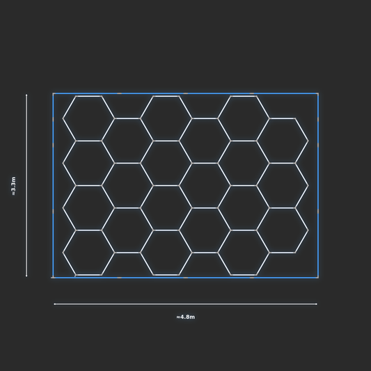 ULTRABEAM LED Light Kit Hex Classic 4.5x3.3m 486W — Blue