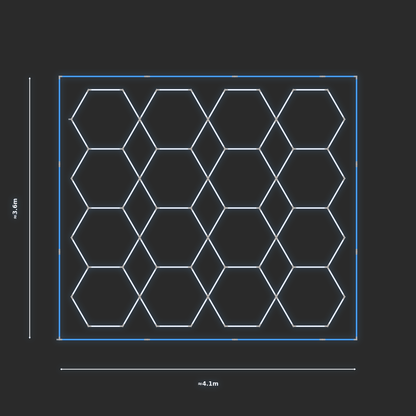 ULTRABEAM LED Light Kit Hex Parallel 3.3x3.8m 504W — Blue