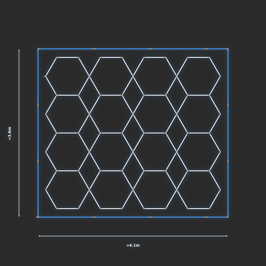 ULTRABEAM LED Light Kit Hex Parallel 3.3x3.8m 504W — Blue