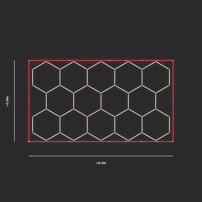 ULTRABEAM LED Light Kit Hex Classic 2.4x4.1m 342W — Red