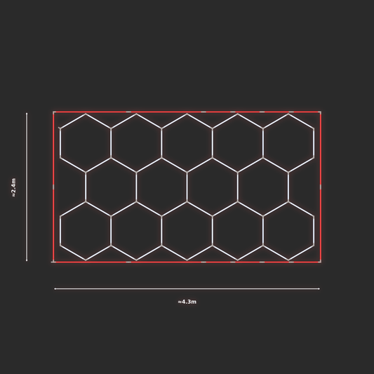 ULTRABEAM LED Light Kit Hex Classic 2.4x4.1m 342W — Red