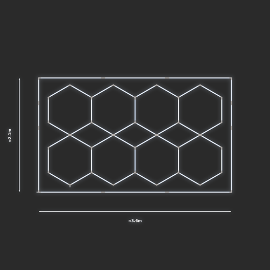 ULTRABEAM LED Light Kit Hex Parallel 3.3x1.9m 252W — Cool White