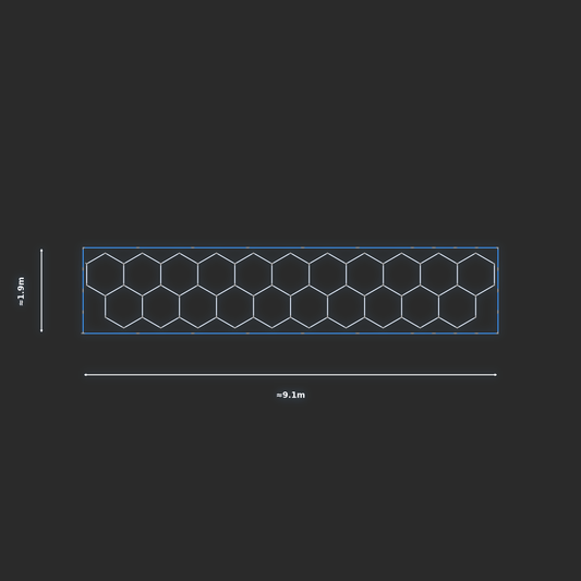 ULTRABEAM LED Light Kit Hex Classic 1.7x9m 522W — Blue
