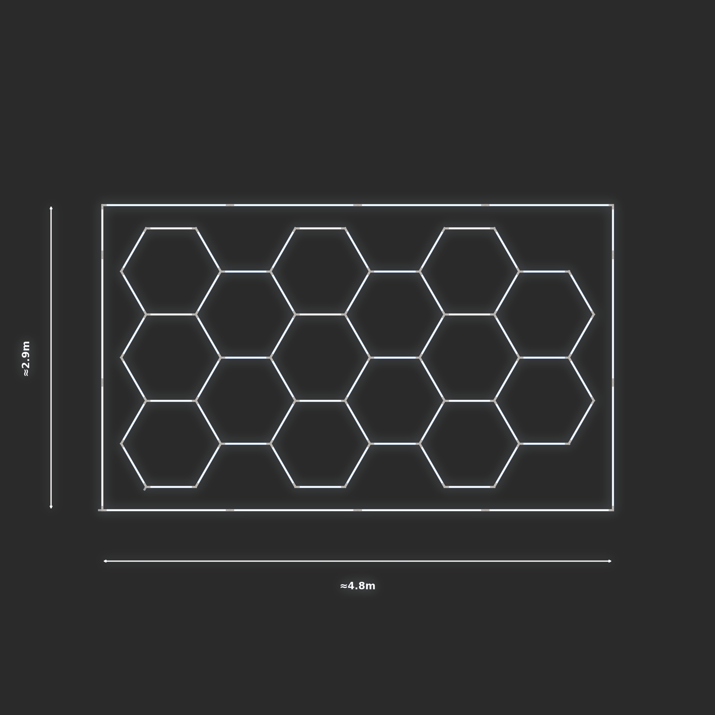 ULTRABEAM LED Light Kit Hex Classic 4.5x2.5m 366W — Cool White