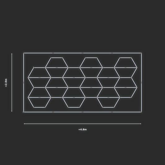 ULTRABEAM LED Light Kit Hex Vertical 2.1x4.5m 450W — Cool White