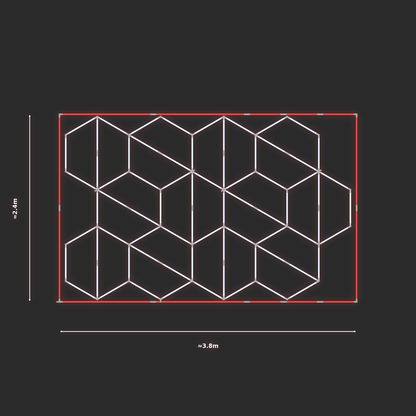 ULTRABEAM LED Light Kit Hex Alternating 3.7x2.4m 438W — Red