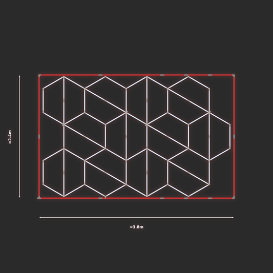 ULTRABEAM LED Light Kit Hex Alternating 3.7x2.4m 438W — Red