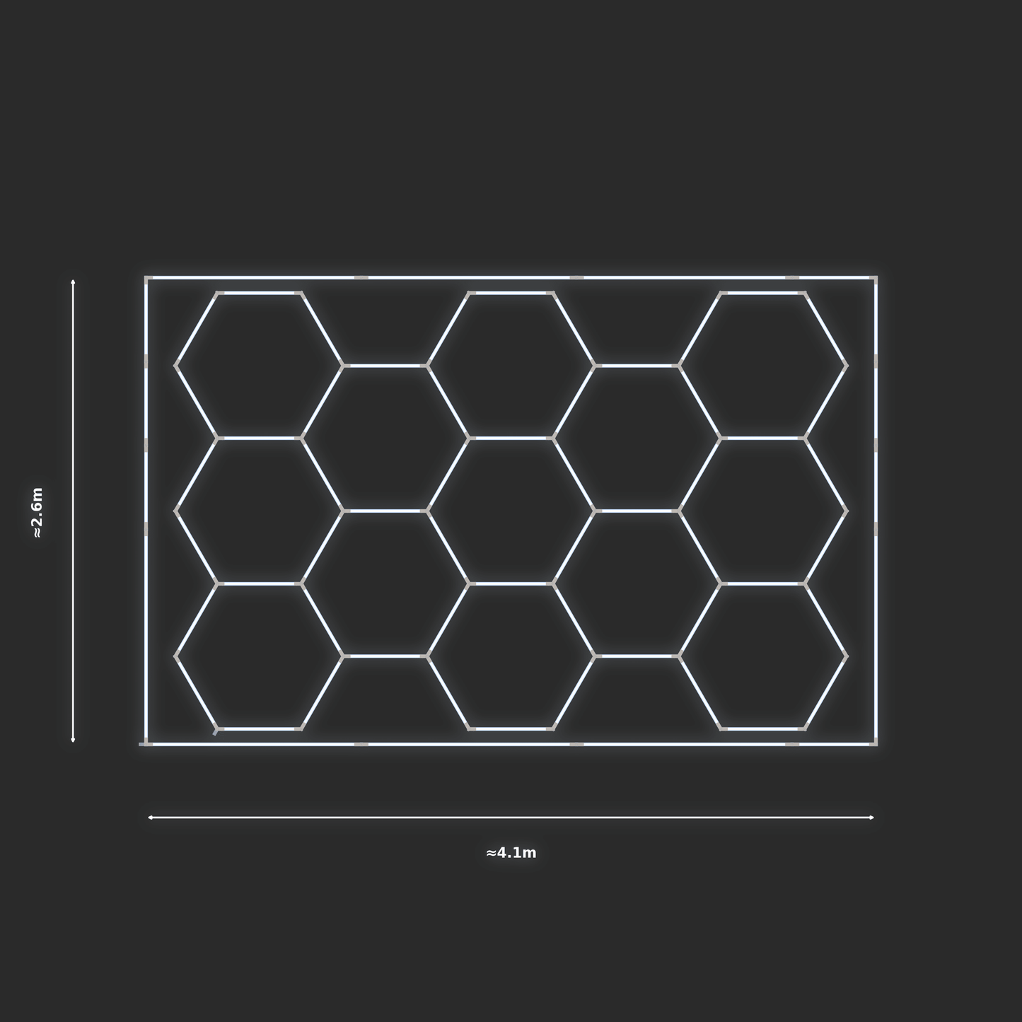 ULTRABEAM LED Light Kit Hex Classic 3.8x2.5m 324W — Cool White