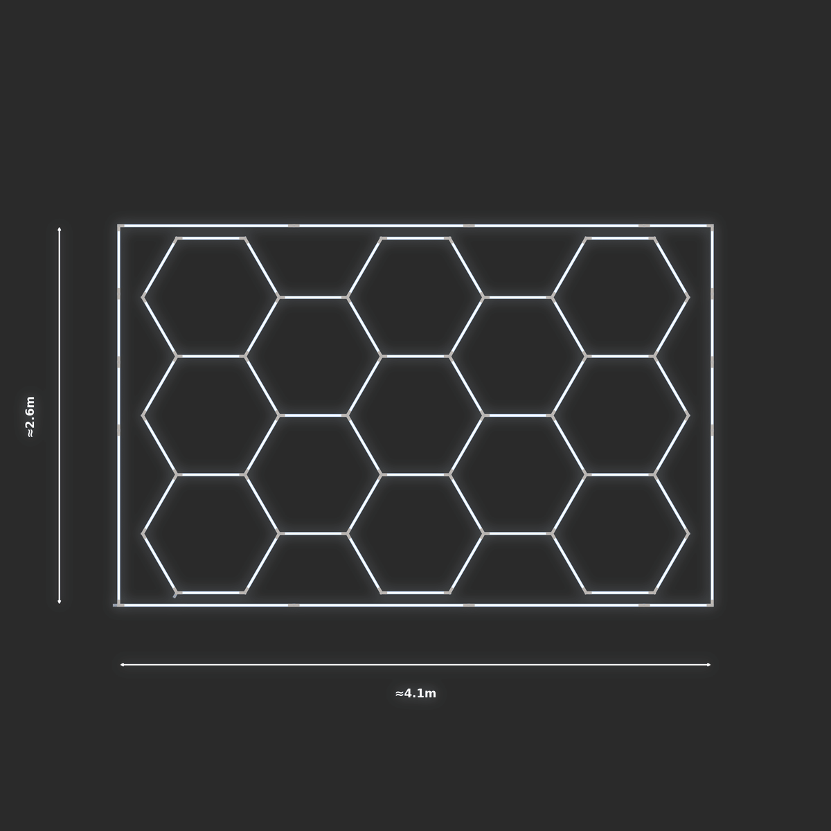 ULTRABEAM LED Light Kit Hex Classic 3.8x2.5m 324W — Cool White