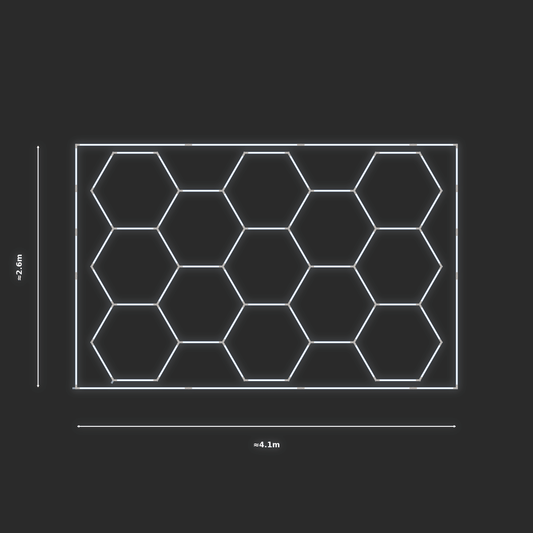 ULTRABEAM LED Light Kit Hex Classic 3.8x2.5m 324W — Cool White