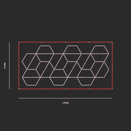 ULTRABEAM LED Light Kit Hex Alternating 2.1x4.5m 450W — Red