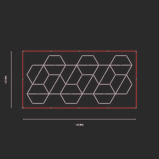 ULTRABEAM LED Light Kit Hex Alternating 2.1x4.5m 450W — Red