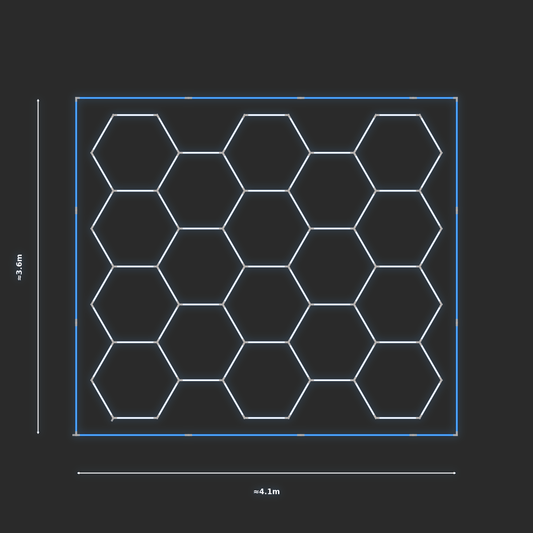 ULTRABEAM LED Light Kit Hex Classic 3.8x3.3m 426W — Blue