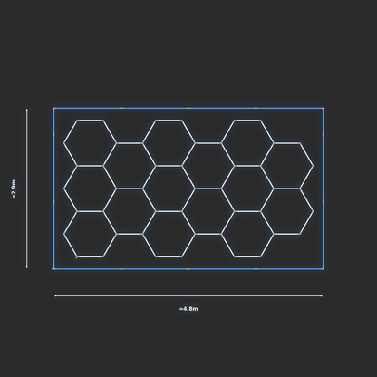 ULTRABEAM LED Light Kit Hex Classic 4.5x2.5m 366W — Blue