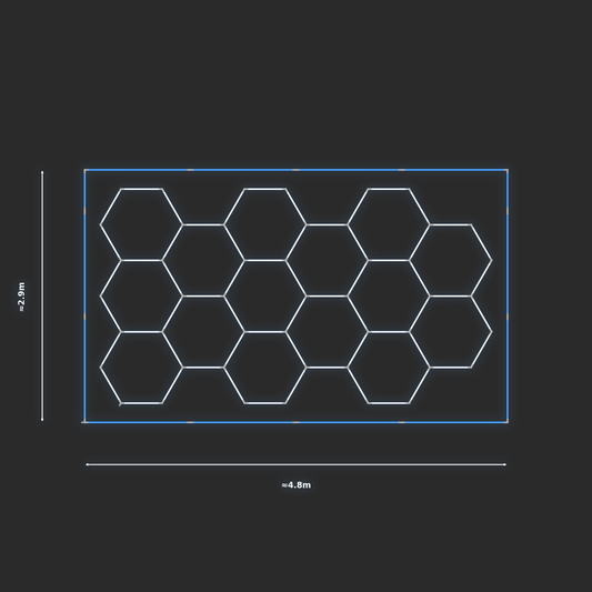 ULTRABEAM LED Light Kit Hex Classic 4.5x2.5m 366W — Blue