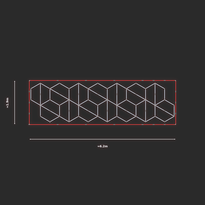 ULTRABEAM LED Light Kit Hex Alternating 6.1x1.7m 522W — Red