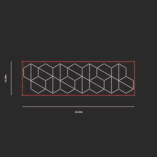 ULTRABEAM LED Light Kit Hex Alternating 6.1x1.7m 522W — Red