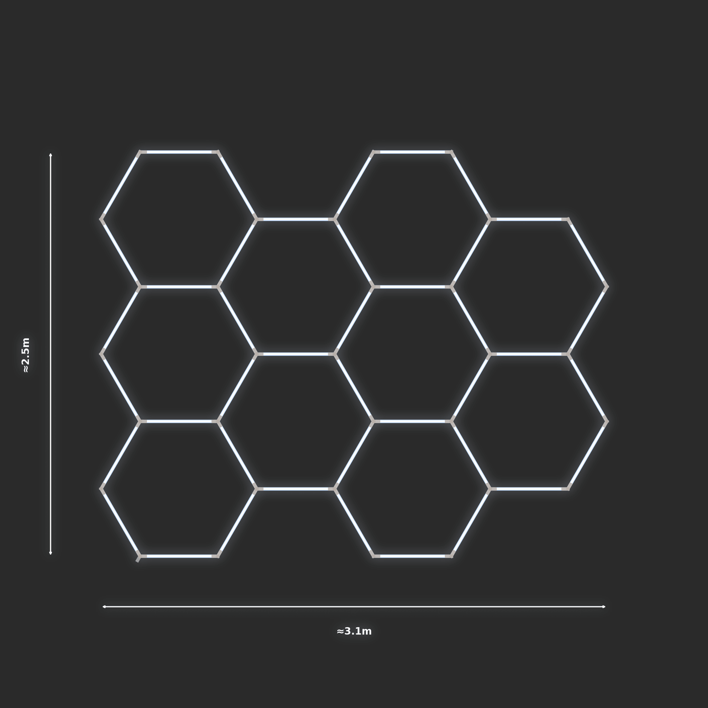 ULTRABEAM LED Light Kit Hex Classic 3.1x2.5m 252W — None