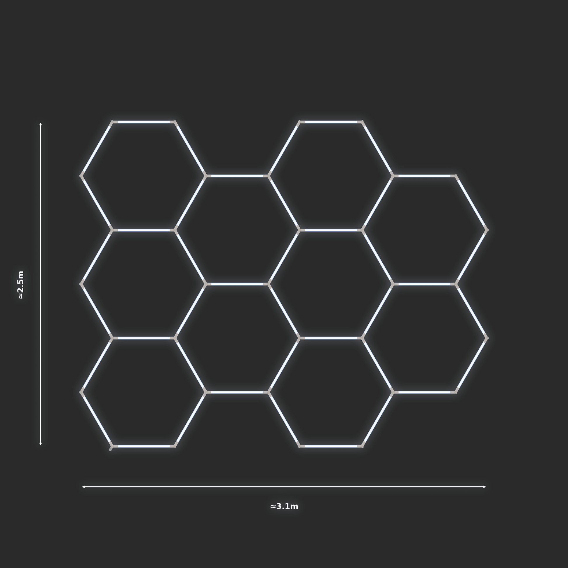 ULTRABEAM LED Light Kit Hex Classic 3.1x2.5m 252W — None