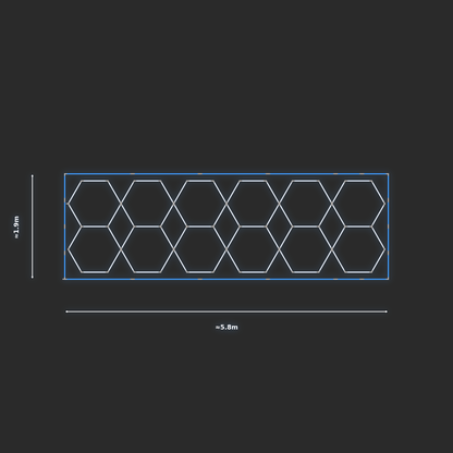ULTRABEAM LED Light Kit Hex Parallel 1.7x5.7m 396W — Blue