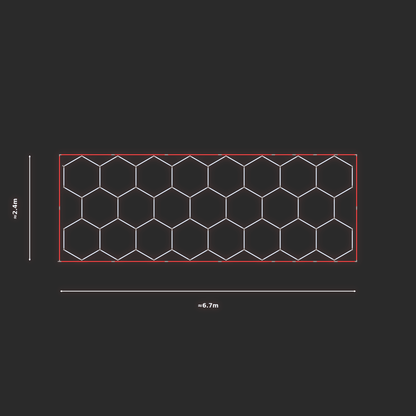 ULTRABEAM LED Light Kit Hex Classic 2.4x6.5m 540W — Red