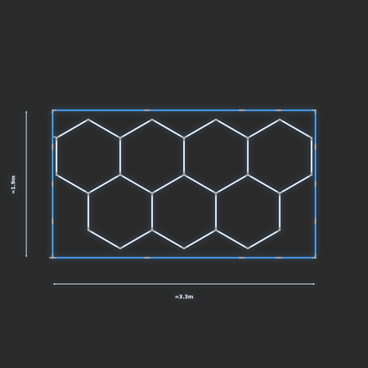 ULTRABEAM LED Light Kit Hex Classic 1.7x3.3m 186W — Blue
