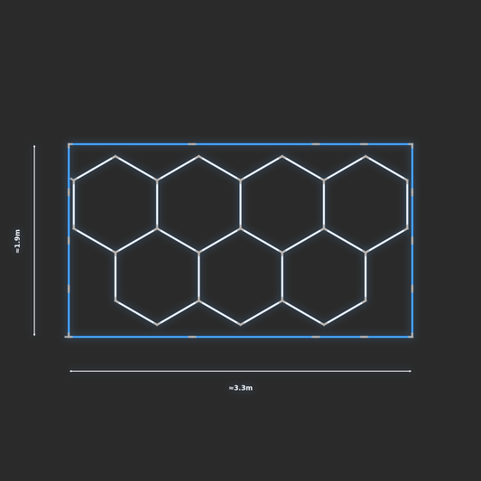 ULTRABEAM LED Light Kit Hex Classic 1.7x3.3m 186W — Blue