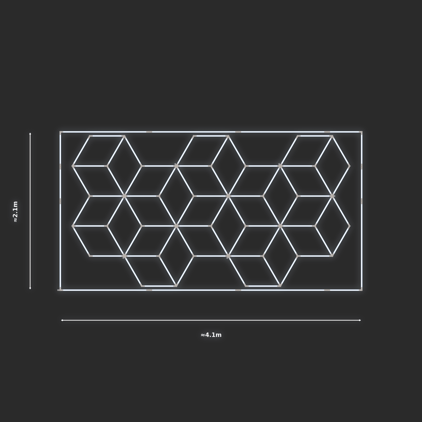 ULTRABEAM LED Light Kit Cube 2.1x3.8m 438W — Cool White