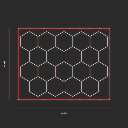 ULTRABEAM LED Light Kit Hex Classic 3.1x4.1m 420W — Red