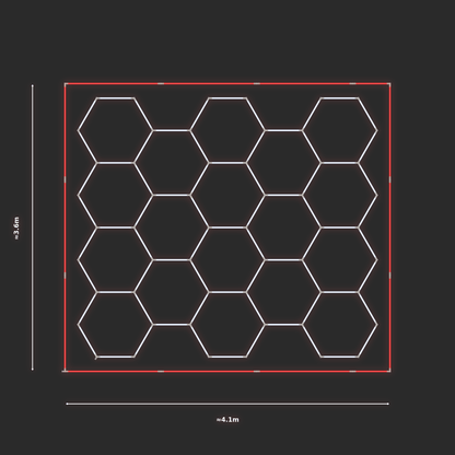 ULTRABEAM LED Light Kit Hex Classic 3.8x3.3m 426W — Red