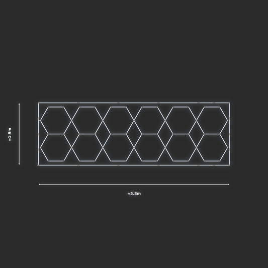 ULTRABEAM LED Light Kit Hex Parallel 1.7x5.7m 396W — Cool White