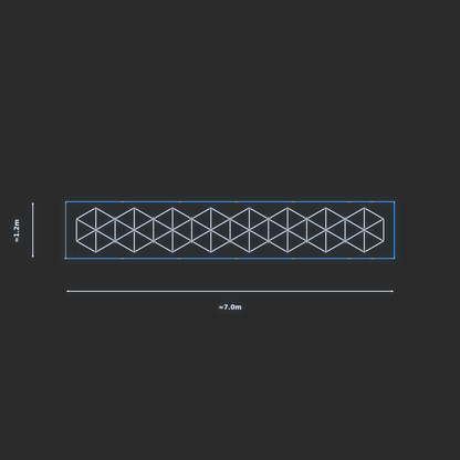 ULTRABEAM LED Light Kit Hex Subdivided 6.5x1m 534W — Blue