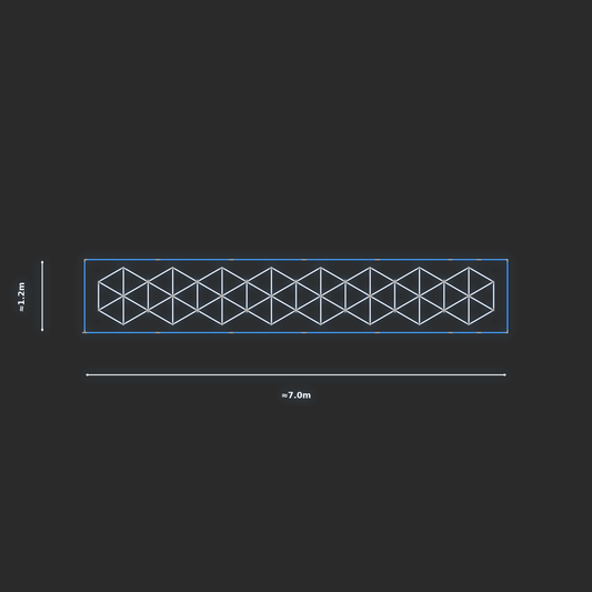 ULTRABEAM LED Light Kit Hex Subdivided 6.5x1m 534W — Blue