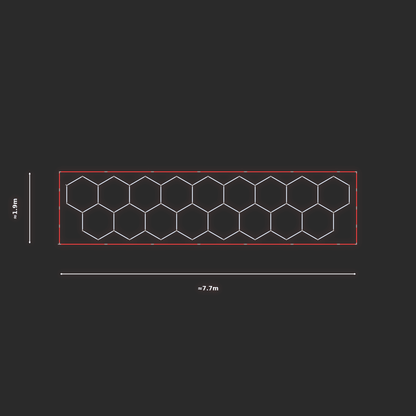 ULTRABEAM LED Light Kit Hex Classic 1.7x7.3m 426W — Red