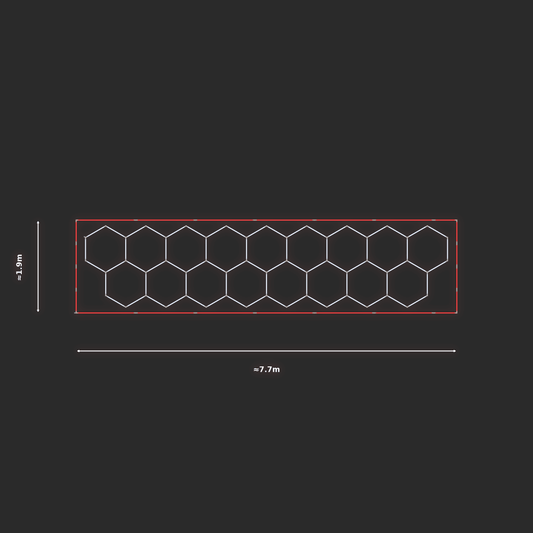ULTRABEAM LED Light Kit Hex Classic 1.7x7.3m 426W — Red