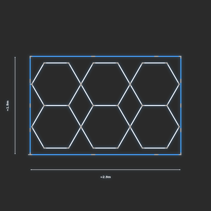 ULTRABEAM LED Light Kit Hex Parallel 1.7x2.8m 198W — Blue