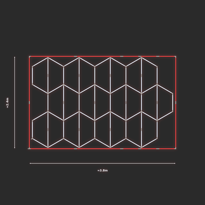ULTRABEAM LED Light Kit Hex Vertical 3.7x2.4m 438W — Red