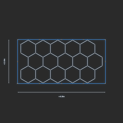 ULTRABEAM LED Light Kit Hex Classic 2.4x4.5m 360W — Blue