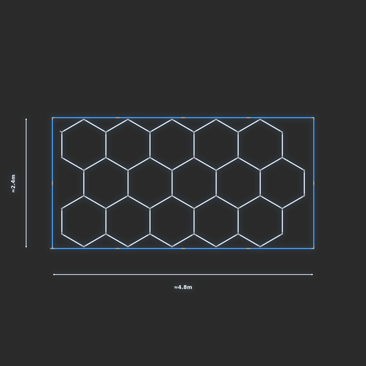 ULTRABEAM LED Light Kit Hex Classic 2.4x4.5m 360W — Blue