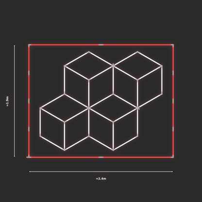 ULTRABEAM LED Light Kit Cube 2.1x1.7m 186W — Red