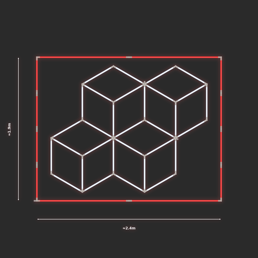 ULTRABEAM LED Light Kit Cube 2.1x1.7m 186W — Red